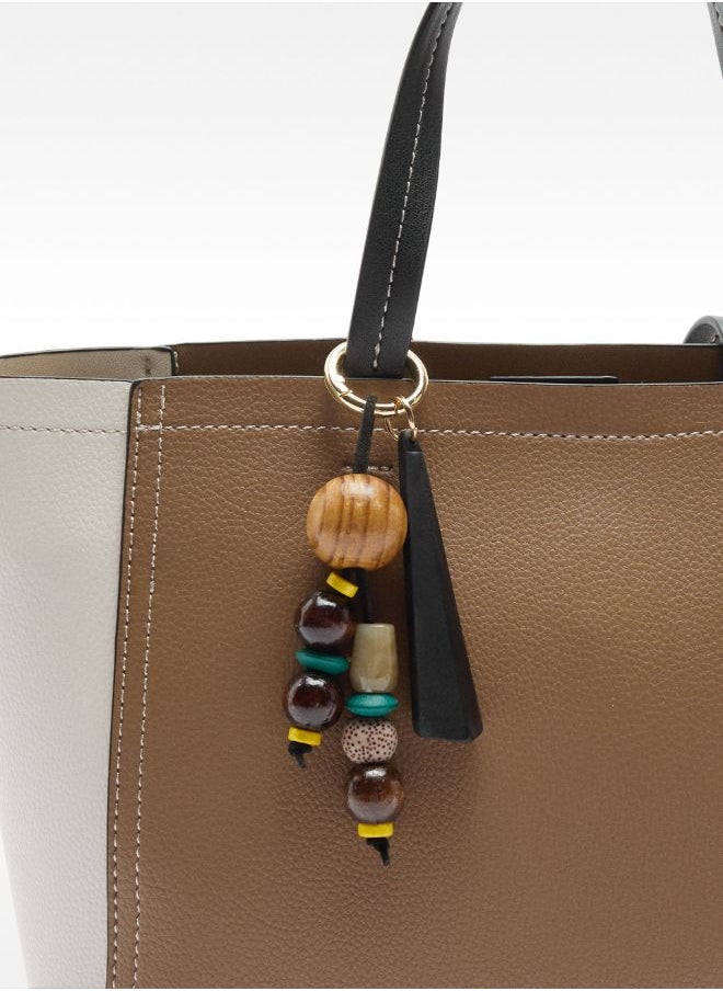 COLOR BLOCK TOTE BAG