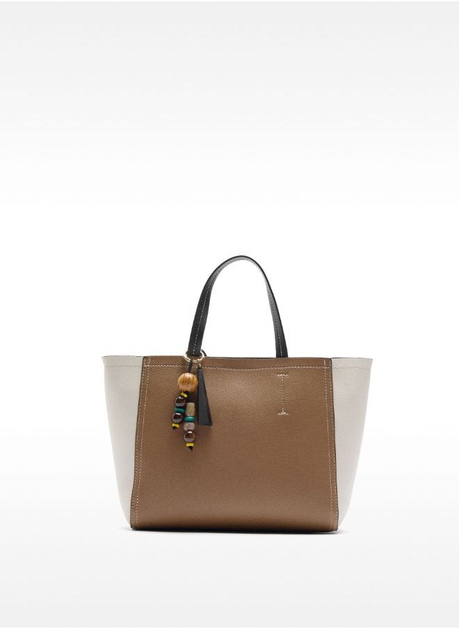 COLOR BLOCK TOTE BAG