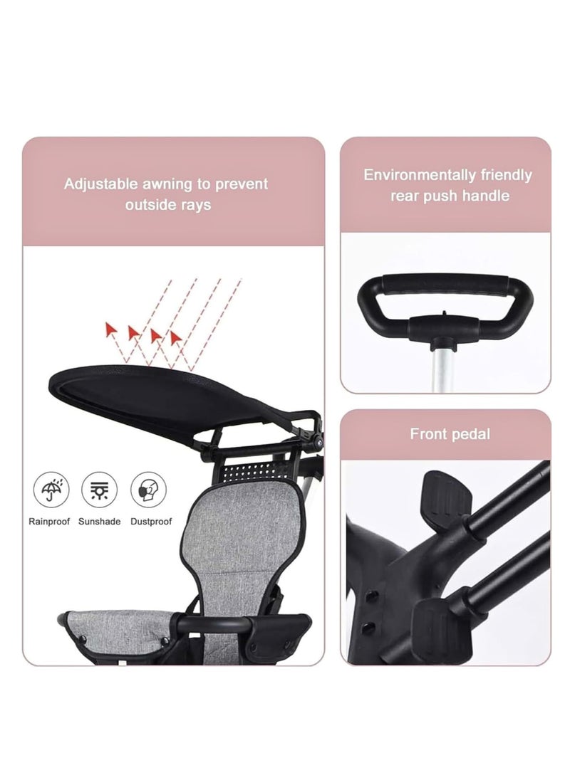 Baby Stroller Lightweight Foldable for Travel – Cabin Friendly Trolley Pram for Kids, Perfect for Airplane Travel, Shopping, Walking, Ideal for Babies and Toddlers Up to 5 Years