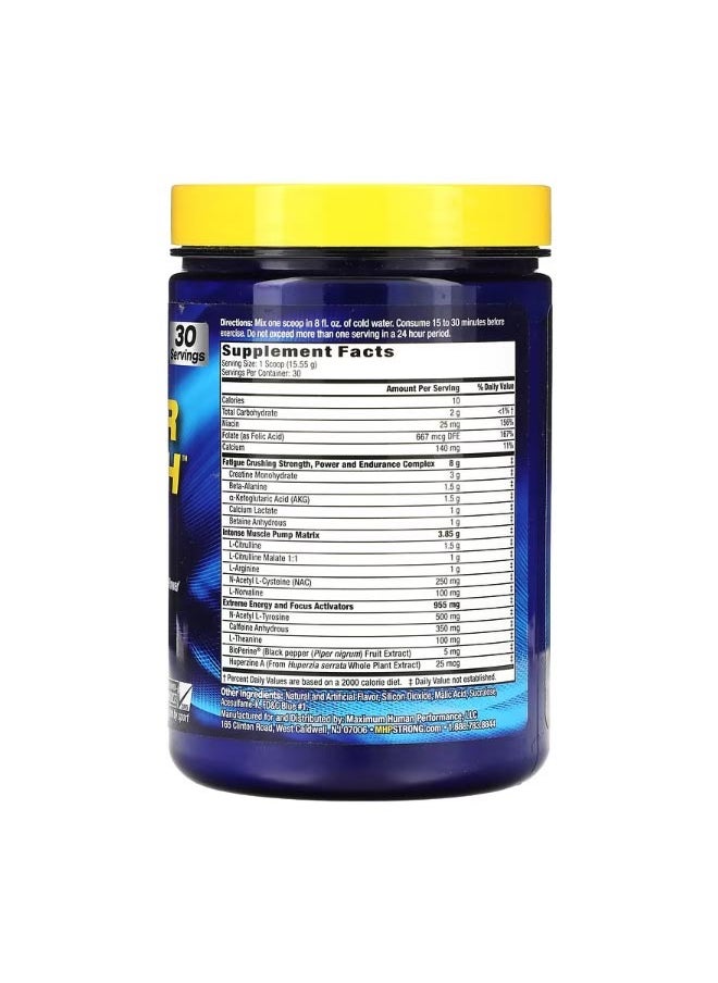 Hyper Crush Pre Workout Blue Ice 1.03 lbs 466.5 g