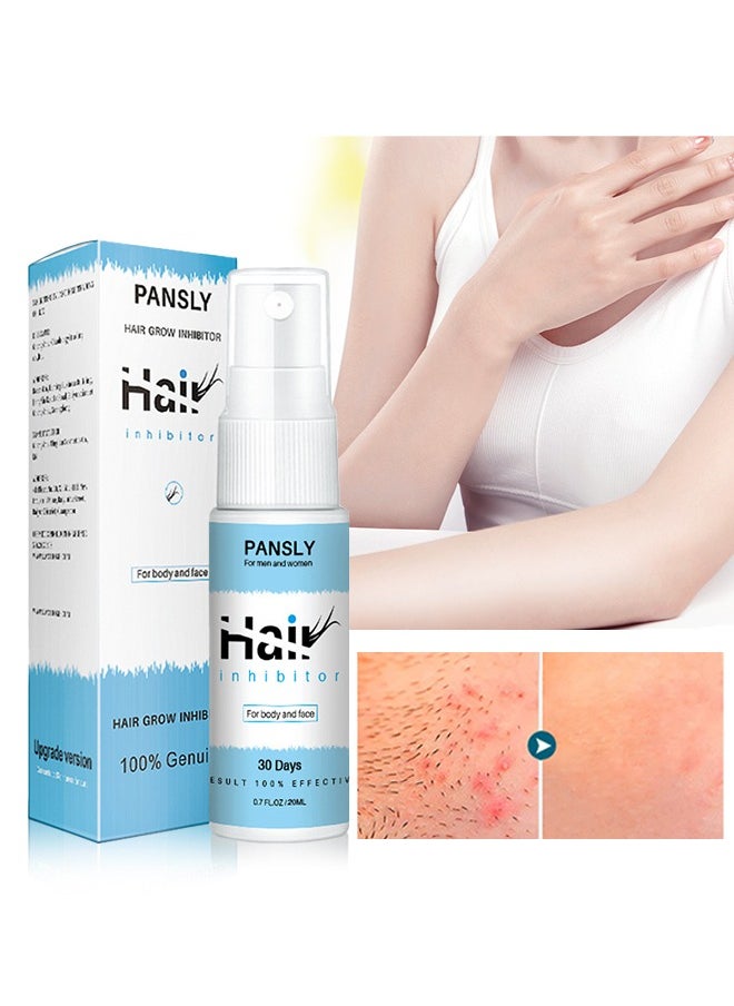 Hair Growth Inhibitor, Hair Removal Spray Reducing And Inhibiting Hair Growth, Legs, Underarms,Lips 100% Natural Non-Irritating 20g