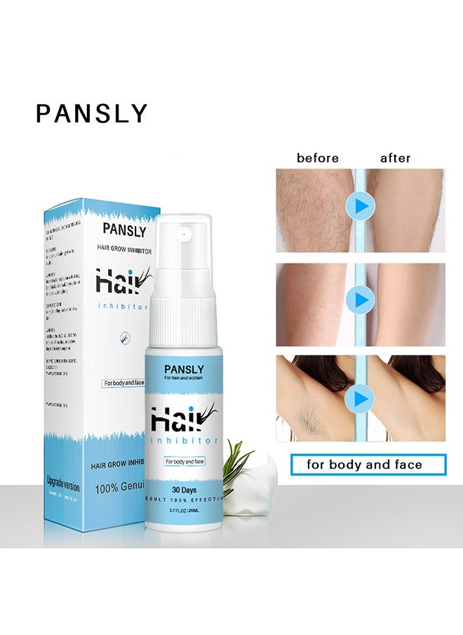 Hair Growth Inhibitor, Hair Removal Spray Reducing And Inhibiting Hair Growth, Legs, Underarms,Lips 100% Natural Non-Irritating 20g
