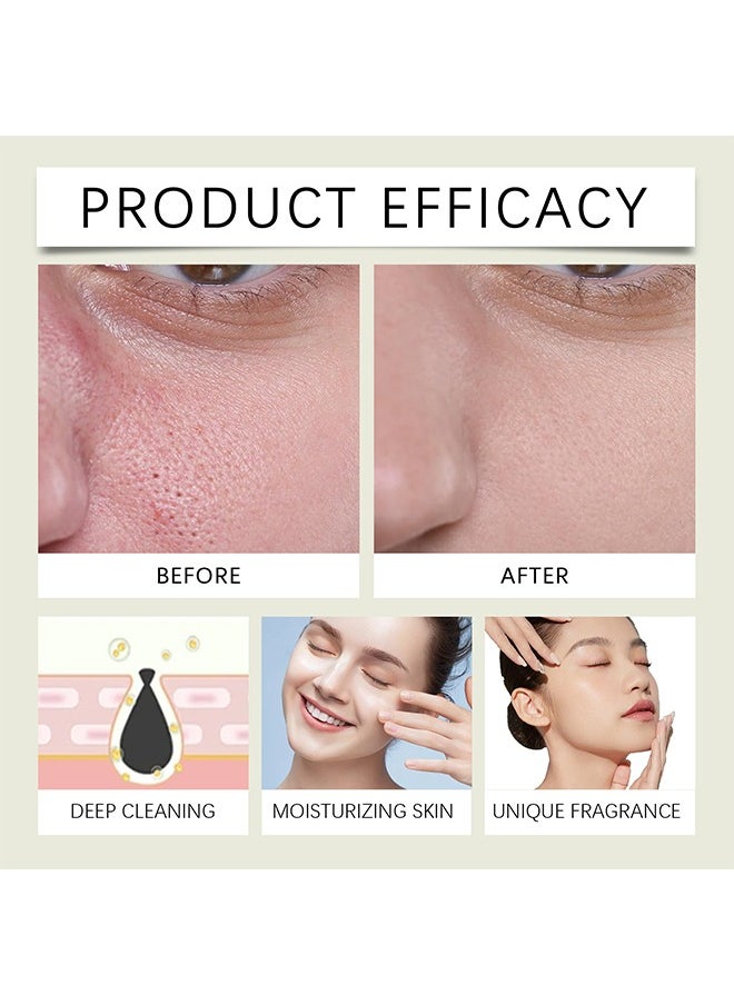 Green Tomato Clay Mask Cleanser, Face Wash With Smudge stick, Pore Purifying with 49% Green Tomato Extract, Sebum & Clogged Pore Care, Exfoliation, Fragrance-Free, Vegan & Dermatologically Tested, 120g