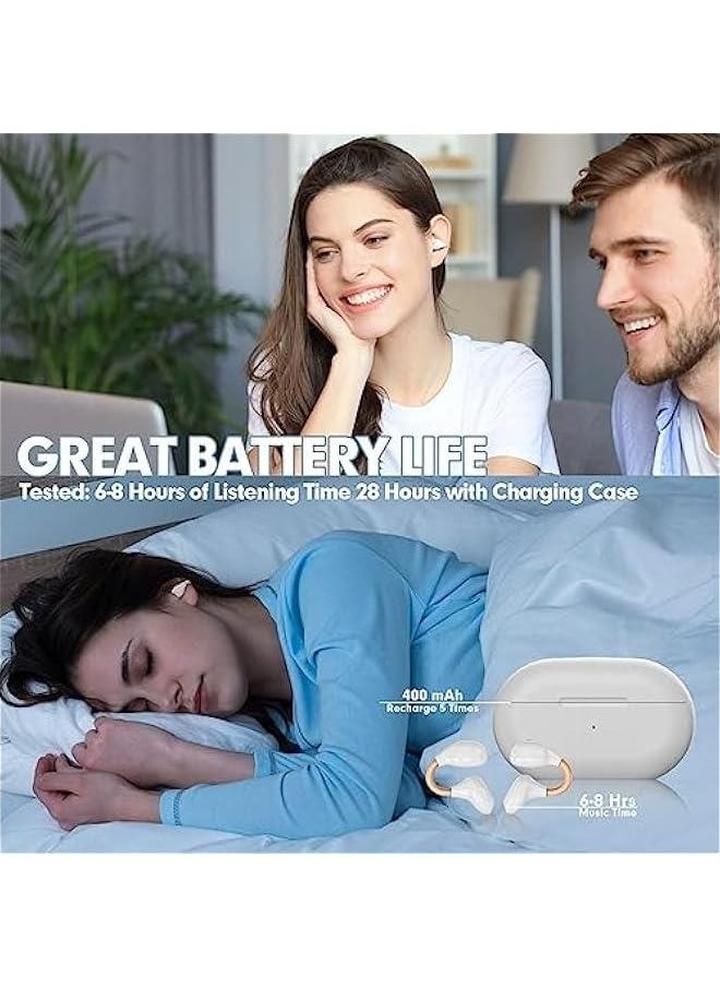 Wireless Bluetooth Ear Clips Ear Buds Clip On Earbuds Open Ear Headphones Wireless Ear Clip Bone Conduction Headphones Earbuds Headset Bone Conducting Head Set Bone Induction Earphones