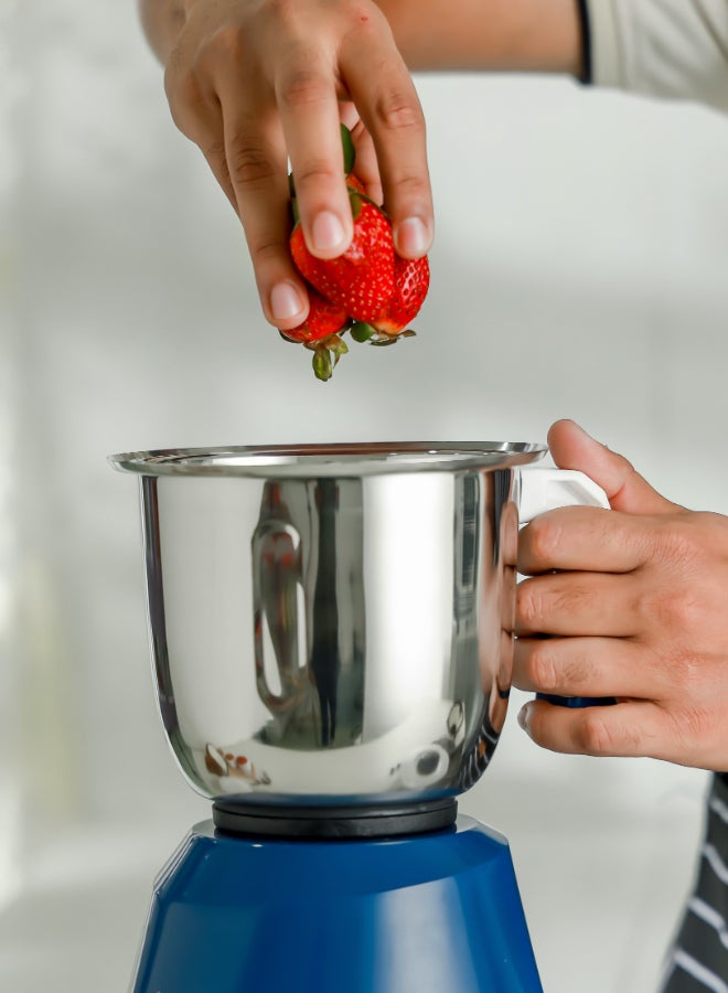 Renewed - 3 In 1 Mixer Grinde, Powerful Copper Motor with Stainless Steel Jars (1.5 L, 1.0 L, 0.5 L) and Blades, ABS Body and Unbreakable PC Dome Lid| Ergonomic Design with Motor Overload Protector| 3 Jars, 3 Speed Setting with Incher 1200 W GSB44088 White