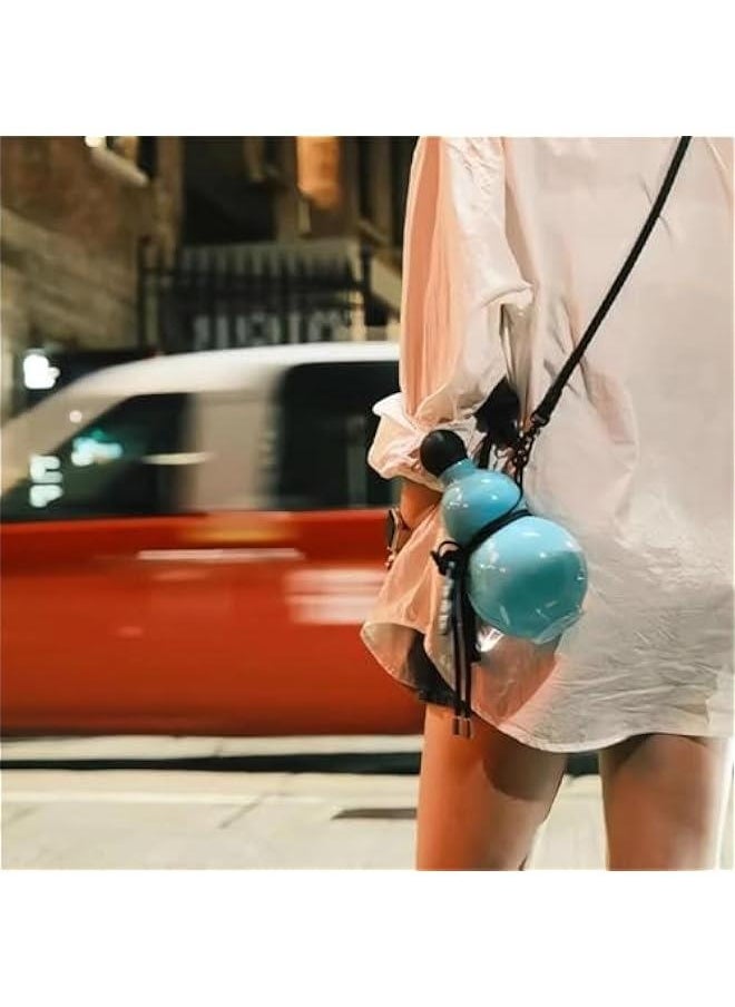 Gourd Water Bottle, Gourd Bottle, Gourd Sports Water Bottle Travel Water Bottle for Gym, Bottle Gourd, Durable Gourd Style Water Bottle, Chinese Retro-Inspired Gourd Bottle (Light pink)