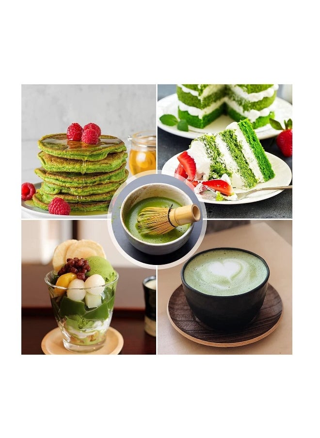 Japanese Tea Set Traditional Matcha Tool Set Matcha Ceremony Accessories Matcha Blender Blender Tea Spoon (3 Piece Set Green)