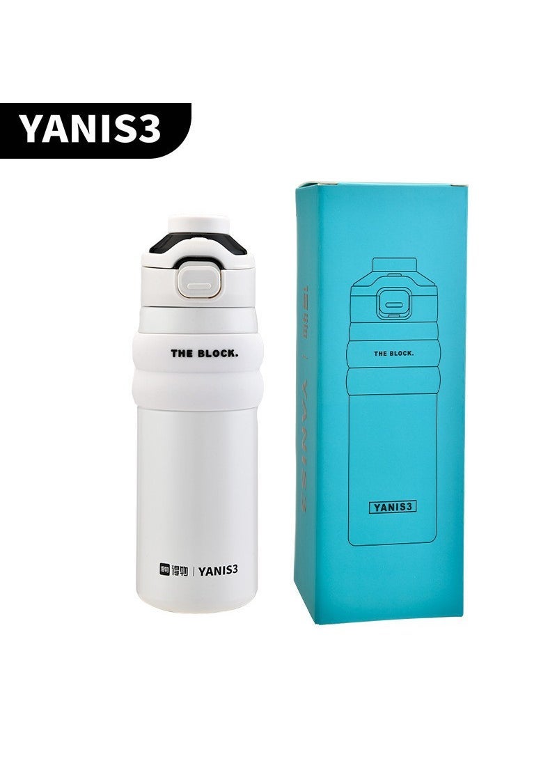 Genuine goods Yanis3 vacuum cup 316 stainless steel liner Boys and Girls High-looking water Cup student straw kettle White