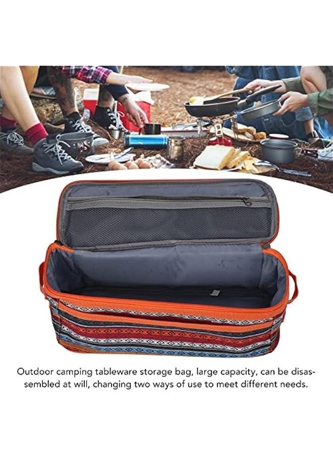 Camping Travel Cooking Utensils lunch box , Portable Outdoor Cooking and Grilling Utensil lunch box Travel Bag for Backpacking BBQ Camping Hiking Travel(Orange)