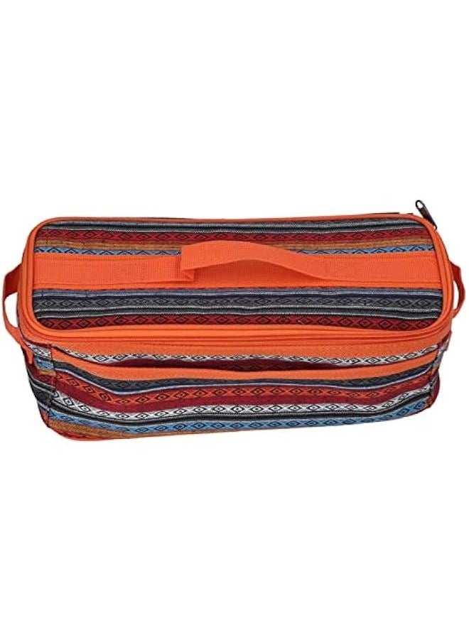 Camping Travel Cooking Utensils lunch box , Portable Outdoor Cooking and Grilling Utensil lunch box Travel Bag for Backpacking BBQ Camping Hiking Travel(Orange)