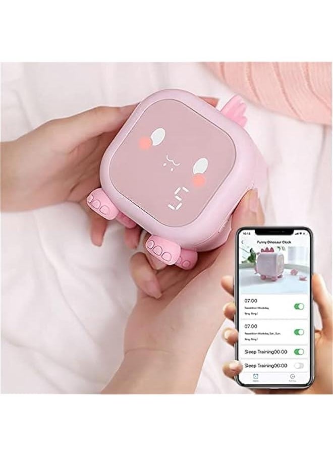 Kids Alarm Clock, Mobile Phone Controlled Dinosaur Wake Up Alarm Clock Light, Sleep Training Clock, Cute Dinosaur Bedroom Decorative Alarm Clock Night Light, Birthday Gift for Boys and Girls