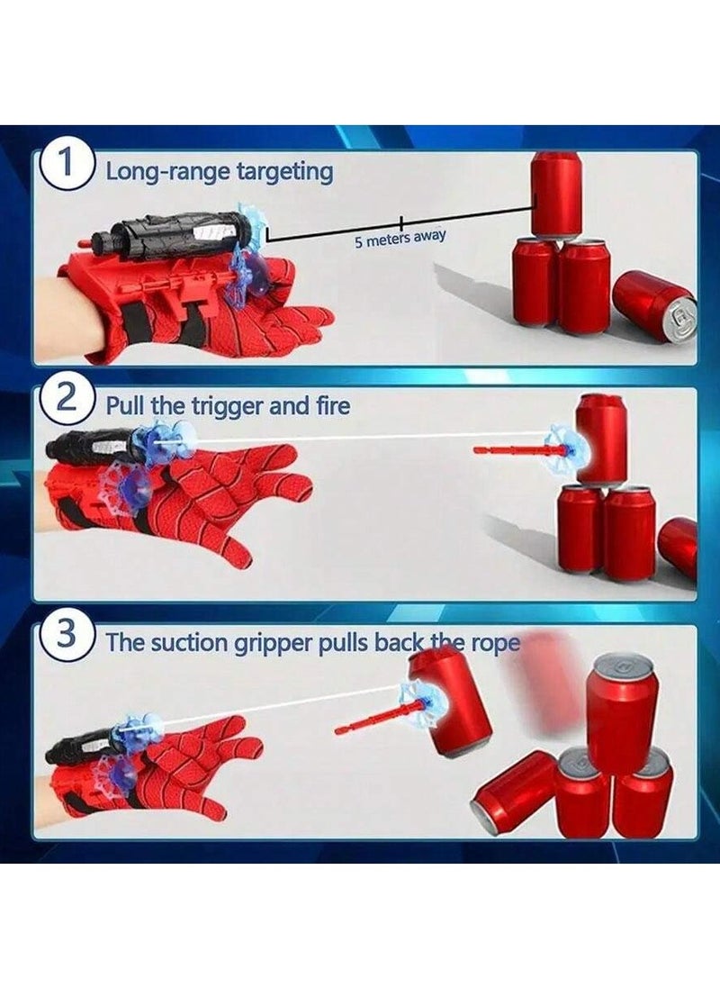 Spider Web Shooter Toy for Kids, 5-8M Long Range, Realistic Web-Slinging, Soft Suction Cup Darts, Fun u0026 Safe Interactive Play, Superhero Role-Playing for Boys and Girls