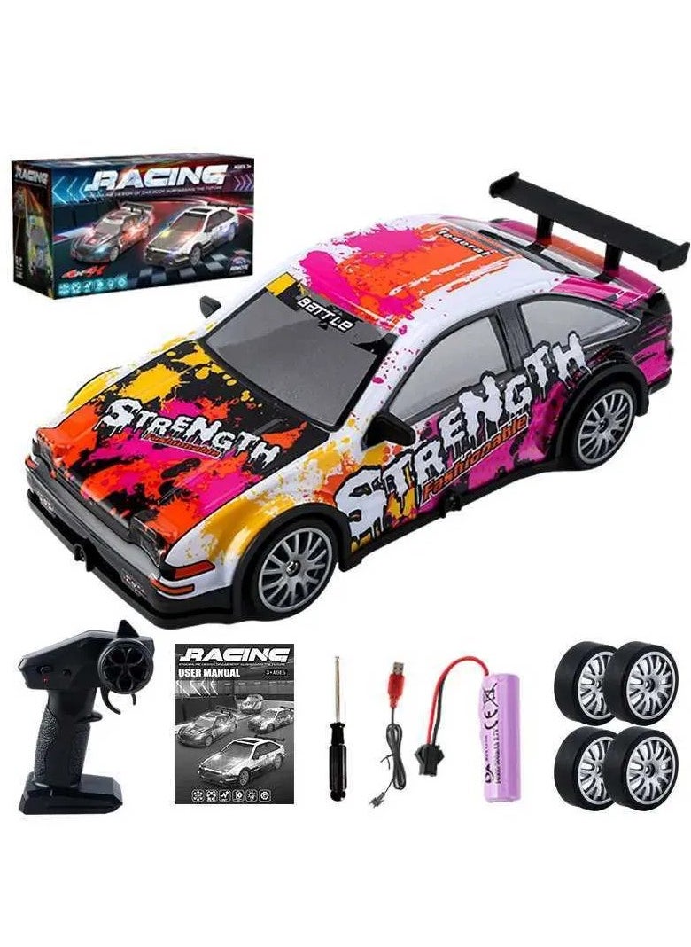 High Speed 4WD RC Drift Car Toy - 2.4Ghz Remote Control Electric AE86 Racing Vehicle for Kids , model YL no-102-1 , orange color available only