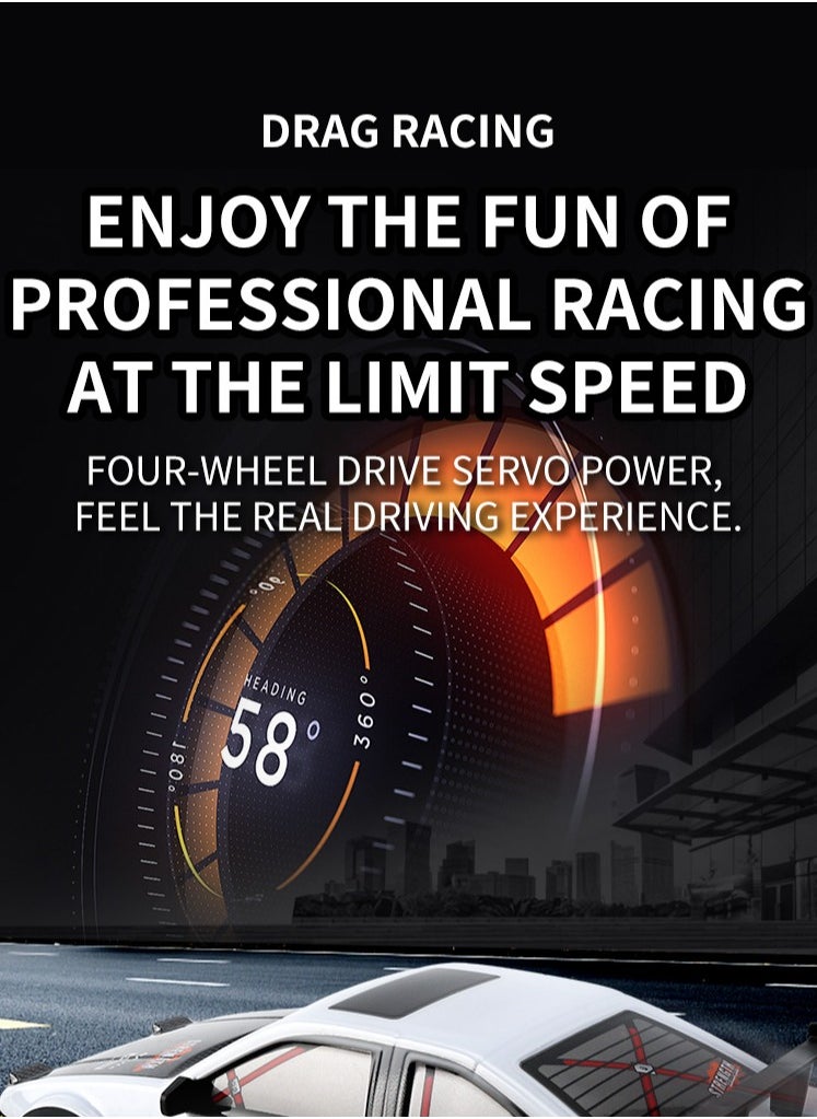 High Speed 4WD RC Drift Car Toy - 2.4Ghz Remote Control Electric AE86 Racing Vehicle for Kids , model YL no-102-1 , orange color available only
