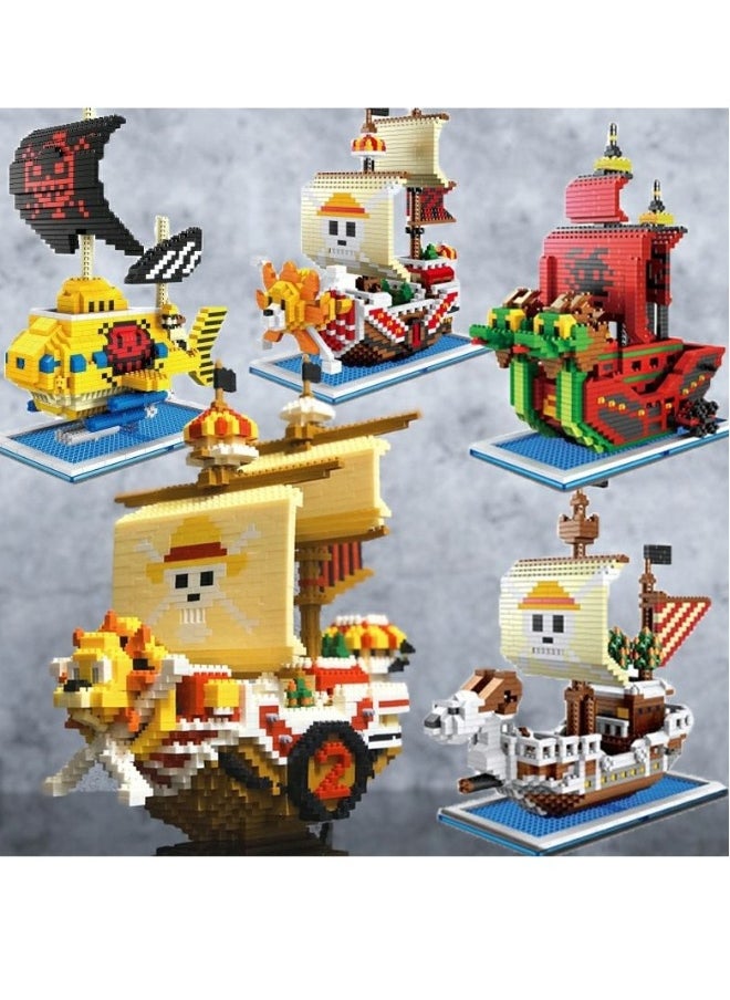 1680 Pcs One Piece THOUSAND SUNNY Building Block Children's Birthday Gift