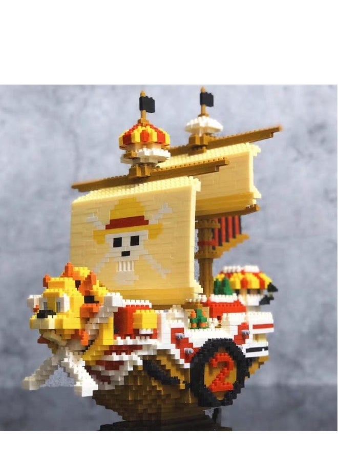 1680 Pcs One Piece THOUSAND SUNNY Building Block Children's Birthday Gift