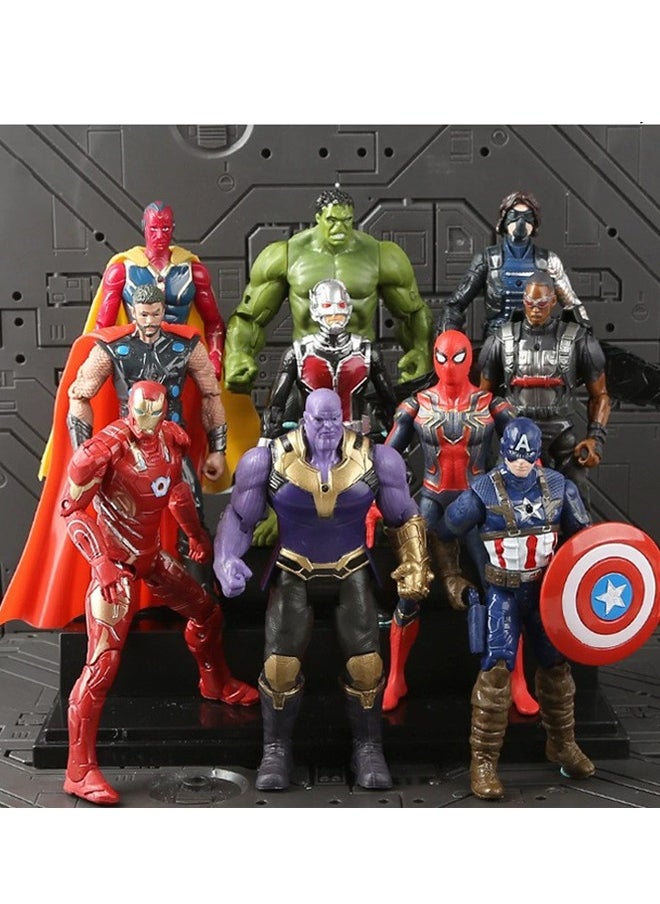 مجموعات 10 قطع من أرقام العمل البطل الخارق سلسلة Marvel Hero المجموعة من الزخرفات Avengers Infinity War Action Figure Set