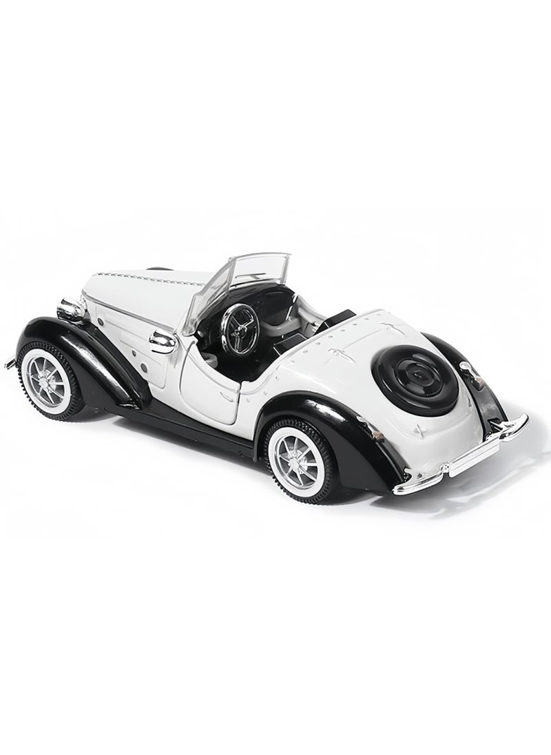 Classic Diecast Car Model Kits 1:32   Alloy Model Car Decoration Collection Gift Toy Crafts Holiday Expression Of Love White