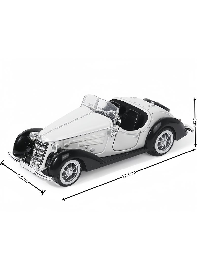 Classic Diecast Car Model Kits 1:32   Alloy Model Car Decoration Collection Gift Toy Crafts Holiday Expression Of Love White