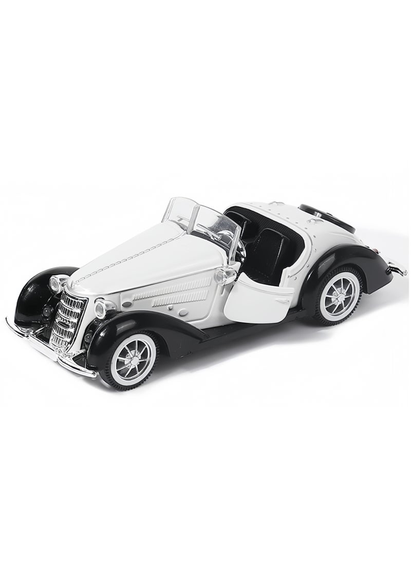 Classic Diecast Car Model Kits 1:32   Alloy Model Car Decoration Collection Gift Toy Crafts Holiday Expression Of Love White