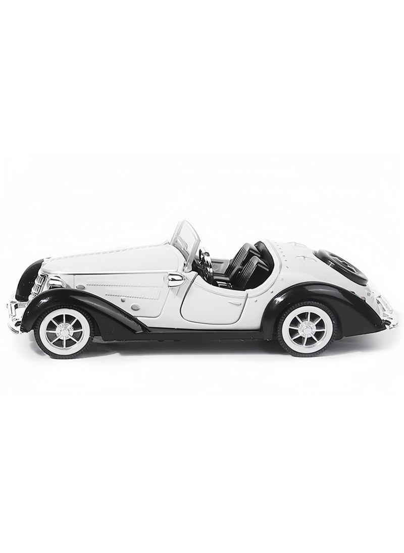 Classic Diecast Car Model Kits 1:32   Alloy Model Car Decoration Collection Gift Toy Crafts Holiday Expression Of Love White
