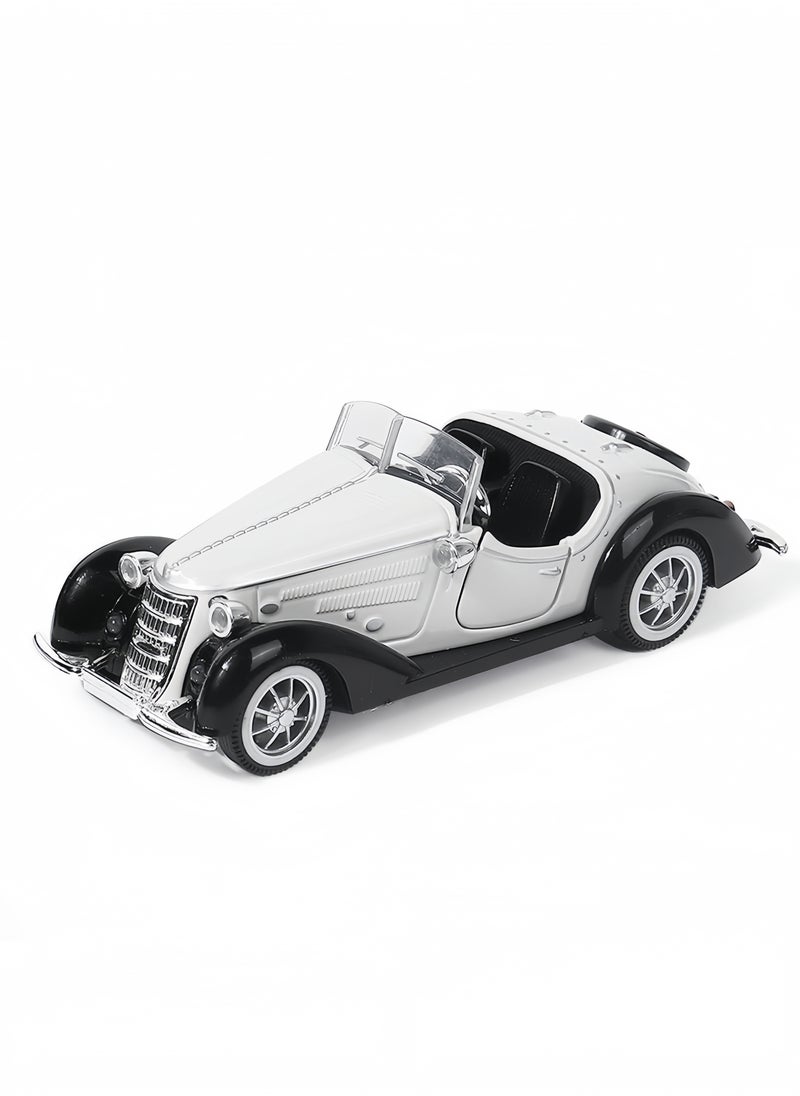 Classic Diecast Car Model Kits 1:32   Alloy Model Car Decoration Collection Gift Toy Crafts Holiday Expression Of Love White