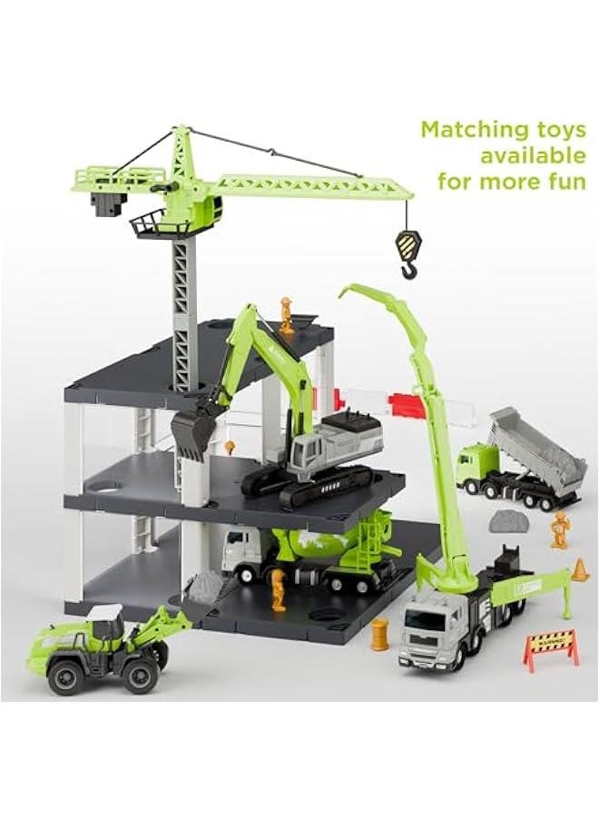 Kids Construction Truck Toy, Crane Excavator for Boys Age 3-5, Digger Dump Trucks, Bulldozer Forklift Vehicle Set for Sandbox Play, Birthday Gifts 3 4 5 6 Year Old Toddlers