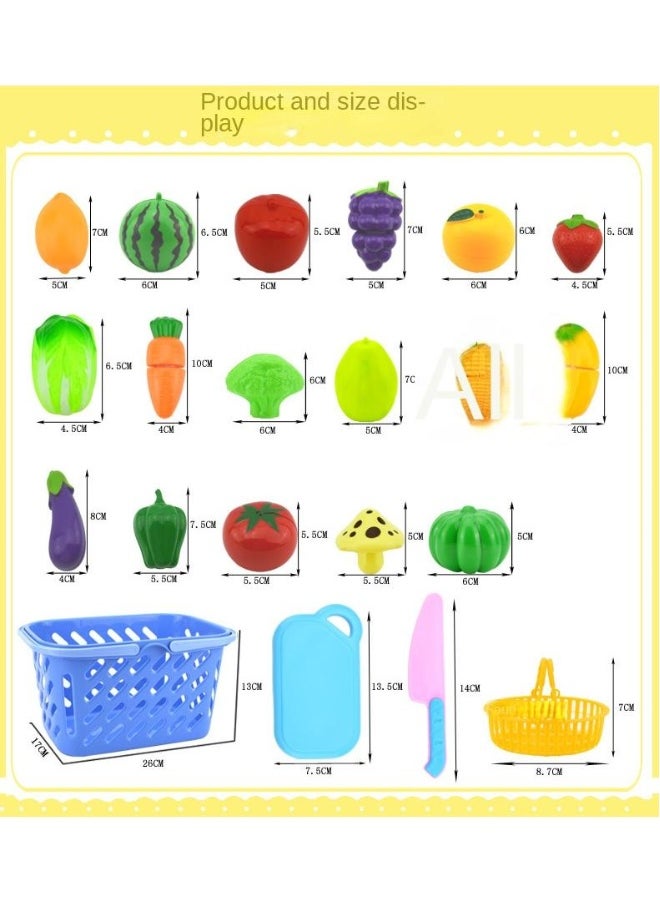 24 Pcs Creative Kitchen Pretend Play Toy Set With Non-toxic Material for Kids