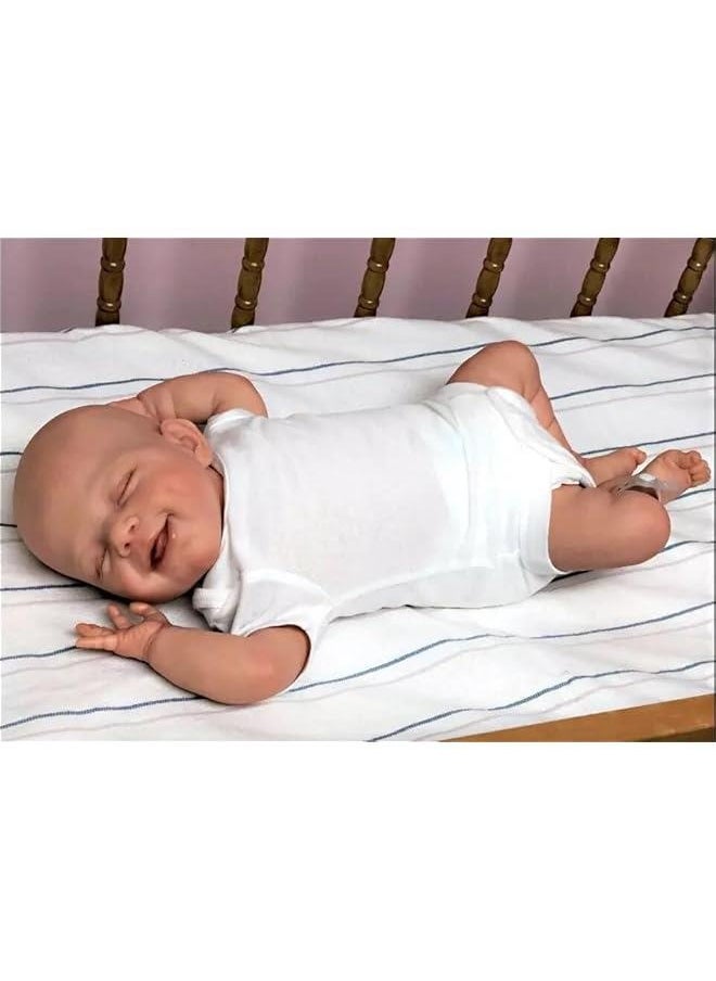 Sleeping Baby Dolls Boys, 18 Inches Lifelike Newborn Baby Sleeping Dolls,Full Body Silicone Baby Dolls Gift Set for Kids