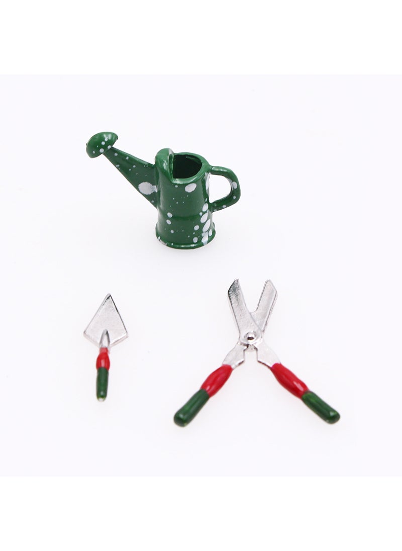 Miniature Dollhouse Gardening Scissors Set Green