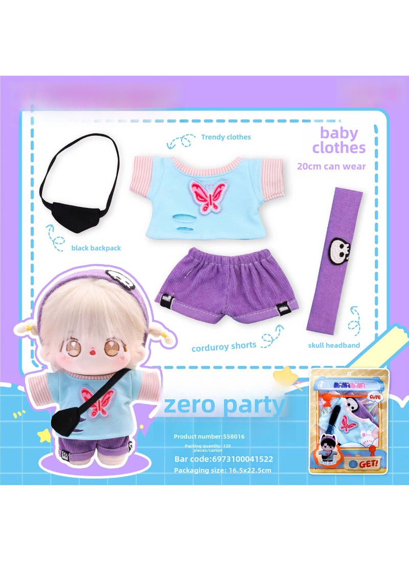 1 x 5 pcs Cotton Doll Apparel  Accessories Set 558016 change doll coat 4-piece set-[zero party] without baby