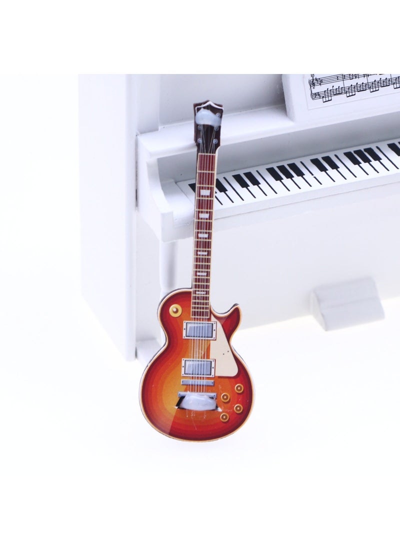 Miniature Dollhouse Electric Guitar Model Brown