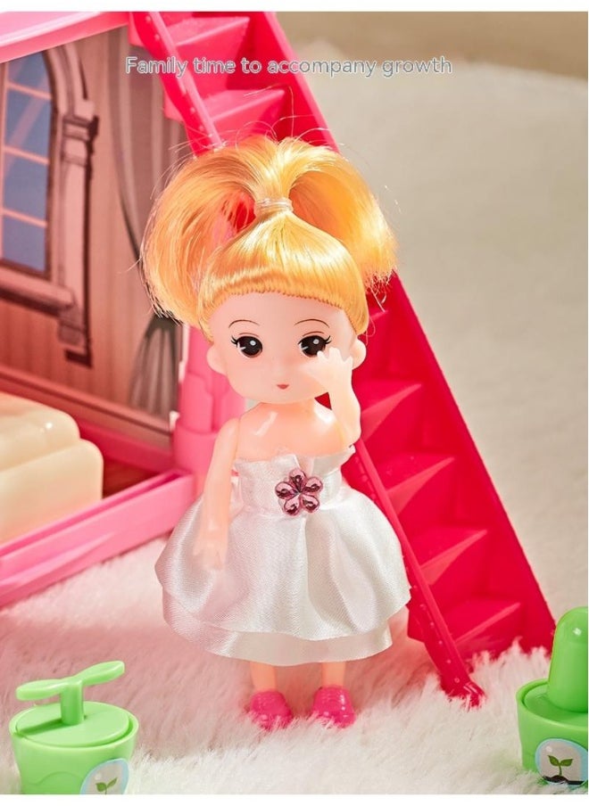DIY Doll House With Night Light Princess Dream,Dream House Villa For Girls Pretend Toys-5 Story 16 Rooms Dollhouse,Toddler Playhouse Kids Gift For Girls Best Birthday Gift Children's Day