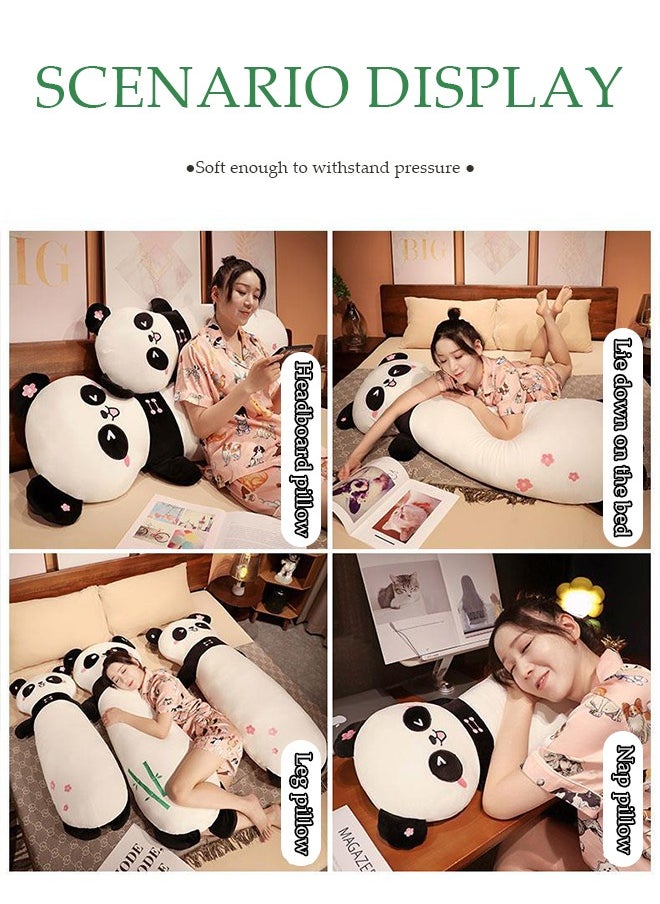 Long Body Pillow，Cartoon Panda Side Pillow For Side Sleepers, Multifunctional Waist Pad, Cotton Filling, Comfortable, Soft And Durable, Detachable, Suitable For Living Room, Bedroom，Sofa, 70cm