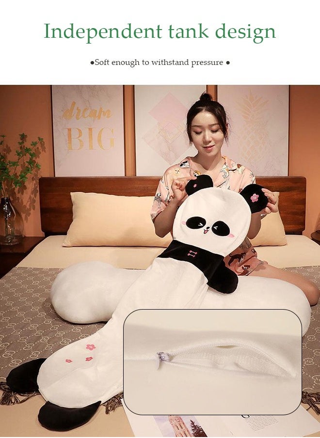 Long Body Pillow，Cartoon Panda Side Pillow For Side Sleepers, Multifunctional Waist Pad, Cotton Filling, Comfortable, Soft And Durable, Detachable, Suitable For Living Room, Bedroom，Sofa, 70cm
