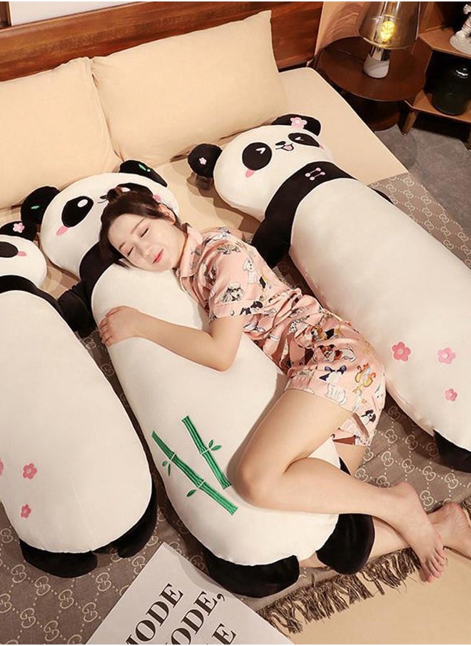 Long Body Pillow，Cartoon Panda Side Pillow For Side Sleepers, Multifunctional Waist Pad, Cotton Filling, Comfortable, Soft And Durable, Detachable, Suitable For Living Room, Bedroom，Sofa, 70cm
