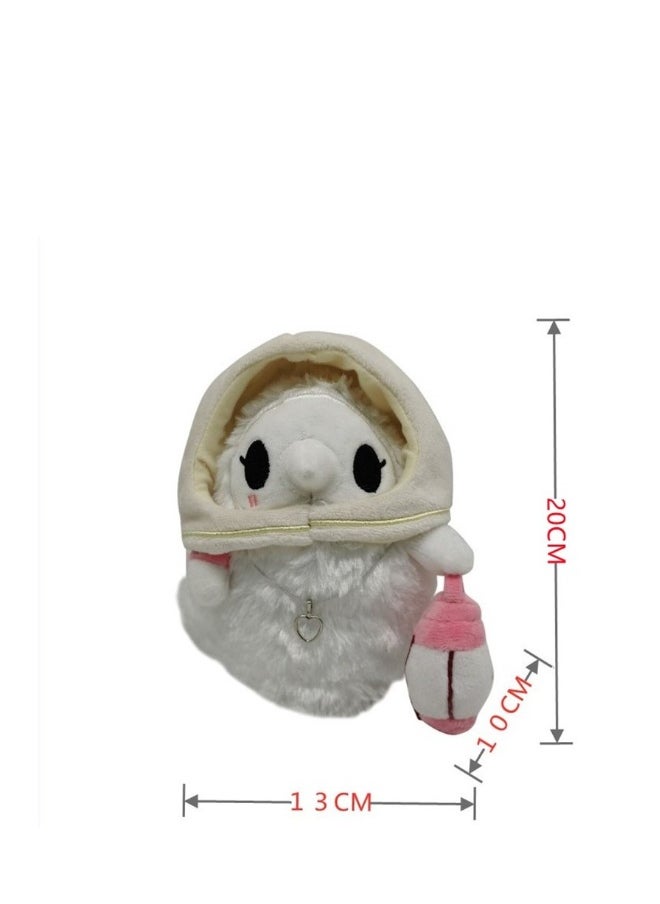 2Pcs Plushies Gifts Plague Doctor Plush+Nurse Toys-Cartoon Sewing Plush Animals Glow-In-The-Dark Dolls Bird Beak Doctor Plush Dolls 20cm