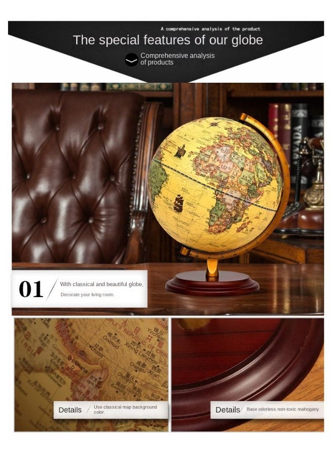 Retro Globe Luminous Ornaments Teaching Globe