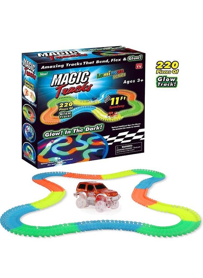 Magic Tracks  Light Circuit And Red Car