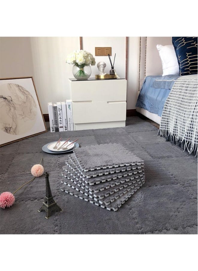 Foam Floor Mat Eva Plush Carpet Square Thickened Sports Game Mat Interlocking Carpet Plush Puzzle Soft Children'S Room Family Bedroom Living Room