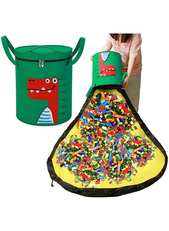 Felt Storage Bag Toy Game Mat 2-In-1 Drawstring Toy Storage Bag