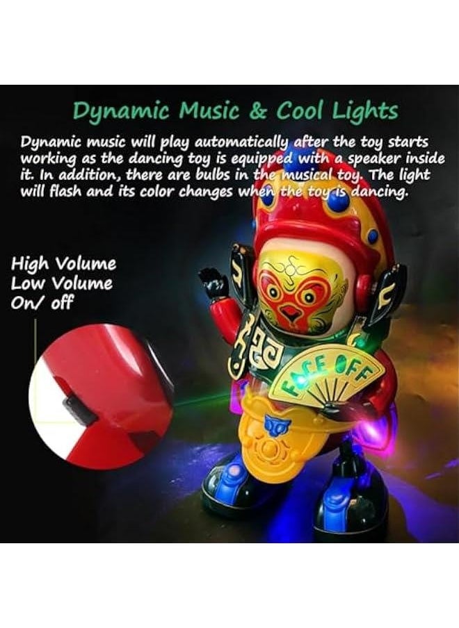 Sichuang Opera Face-Changing Toy, Chinese Traditional Face Changing Toy Face Off Dancing Toy Facing-Changing Musical Toy with 4 Different Facial Makeups