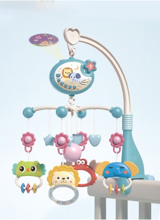 Musical Baby Crib Mobile Toy with Lights Music Star Projector Cartoon Rattles 400 Melodies Box for Newborn Sleep