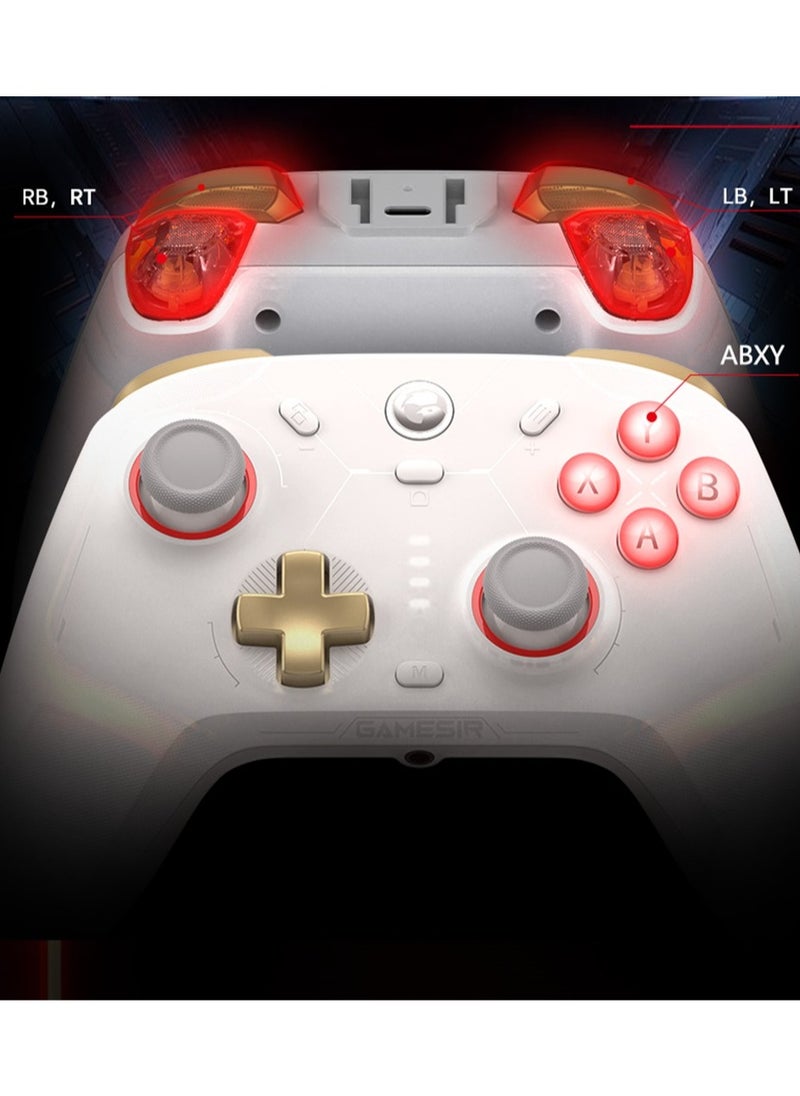 Classic Wireless Gamepad GameSir Cyclone 2 Daybreak Game Controller for PC / Steam / Switch / Android / iOS with RGB Lamp Wireless Audio Hall Linear Trigger and Micro Trigger Switch Six-Axis Gyrosco