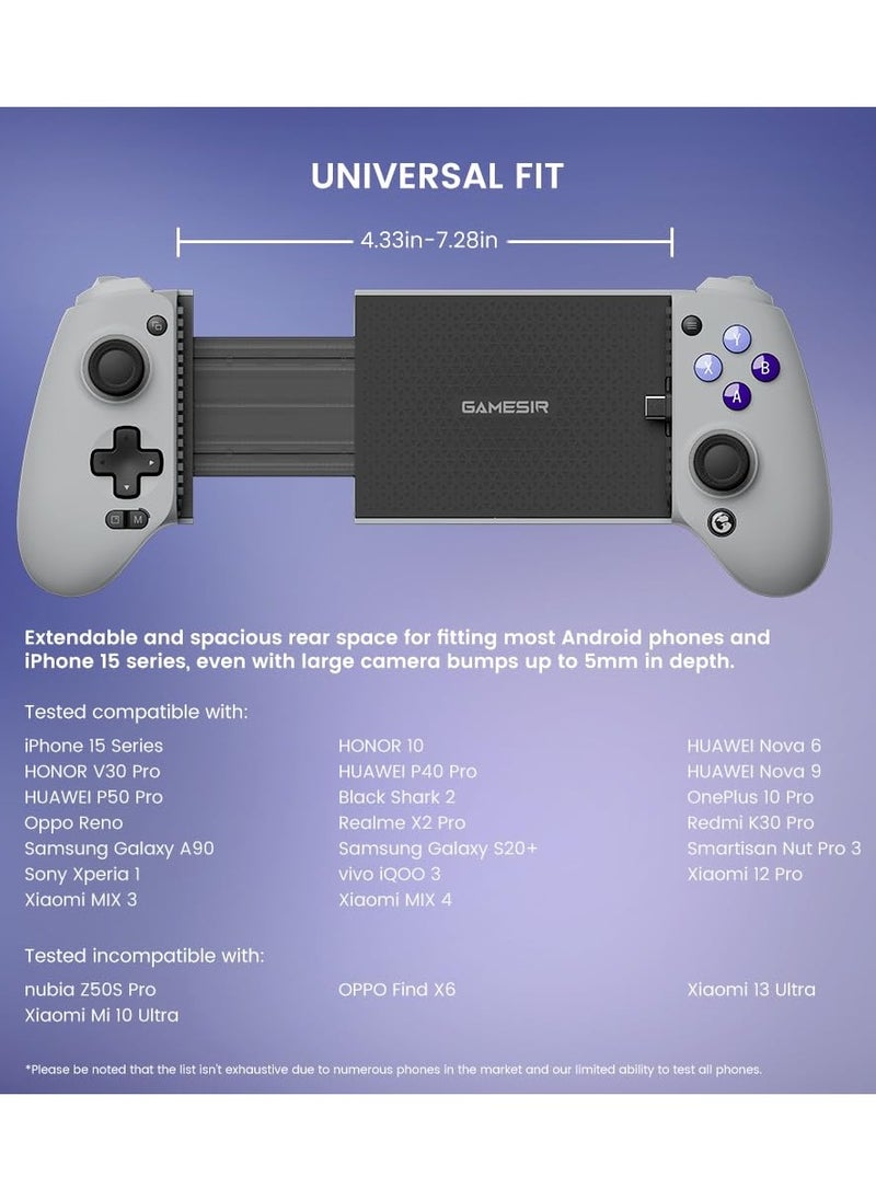 Gamepad GameSir G8 Galileo Type-C Mobile Gaming Controller for Android  iPhone 15 Series (USB-C), Plug and Play Gamepad with Hall Effect Joysticks/Hall Trigger, 3.5mm Audio Jack