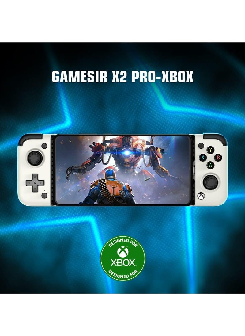 Classic Gamepad GameSir X2 Pro-Xbox Mobile Game Controller for Android Phone Type-C (100-179mm) Phone Controller for Play Xbox Game Pass, Xcloud, Apex, Stadia, Luna-Mappable Back ons-Passthrough Cha