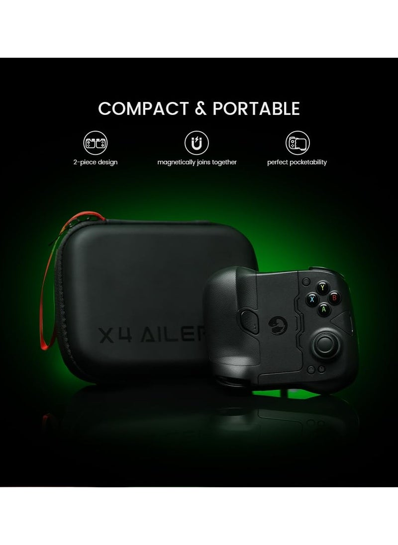 Classic Gamepad GameSir X4 Aileron Bluetooth Mobile Gaming Controller for Android with Hall Effect Joysticks-Split Design with Carrying Case-Play Diablo Immortal, Minecraft, Fortnite, Dead Trigger 2