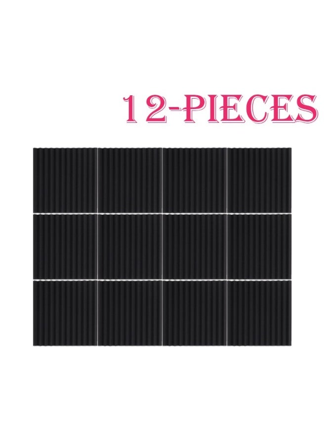 12 Pieces Recording Studio Soundproof Wedge Foam