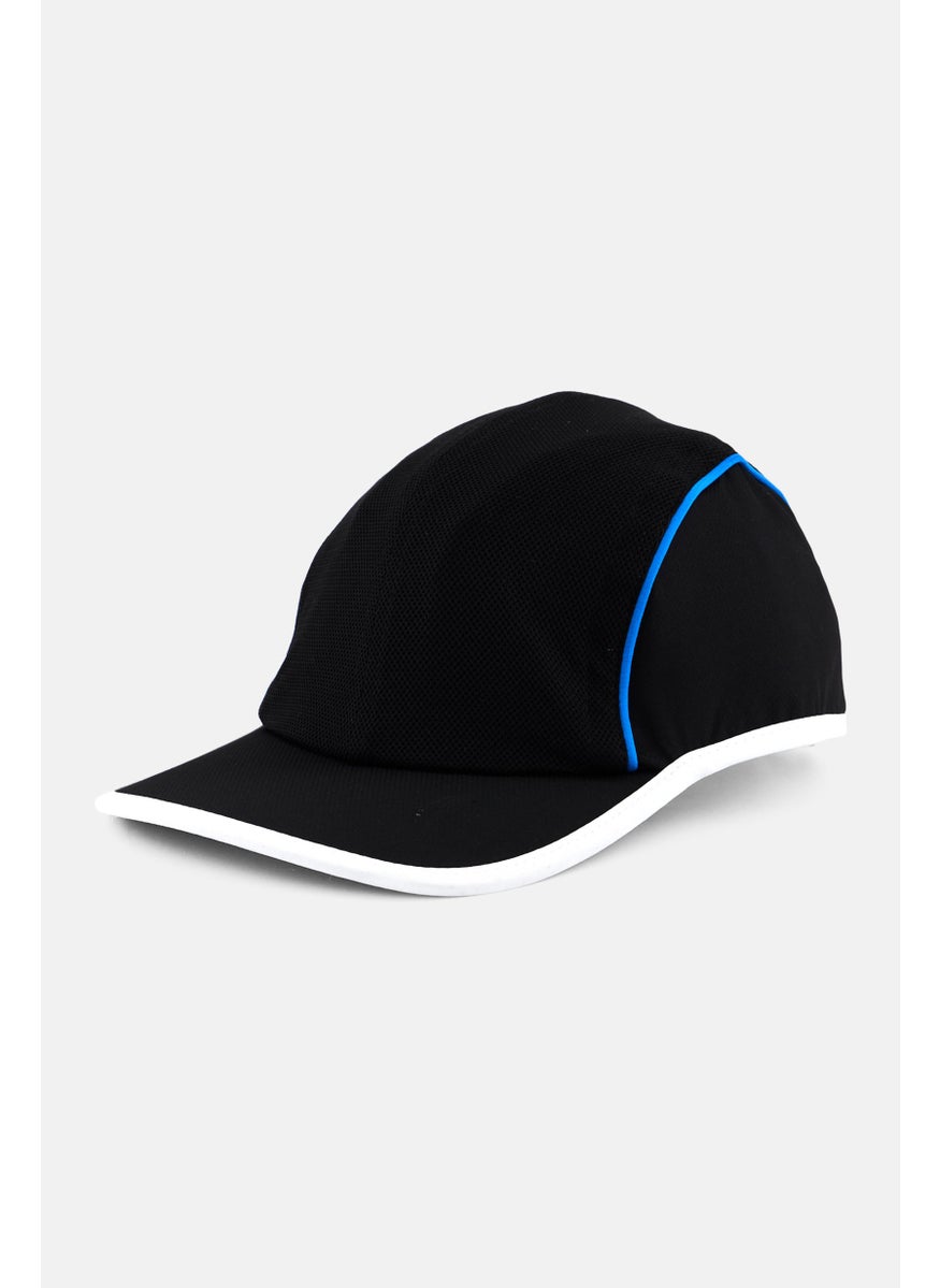 Men Brand Logo Baseball Cap, Black