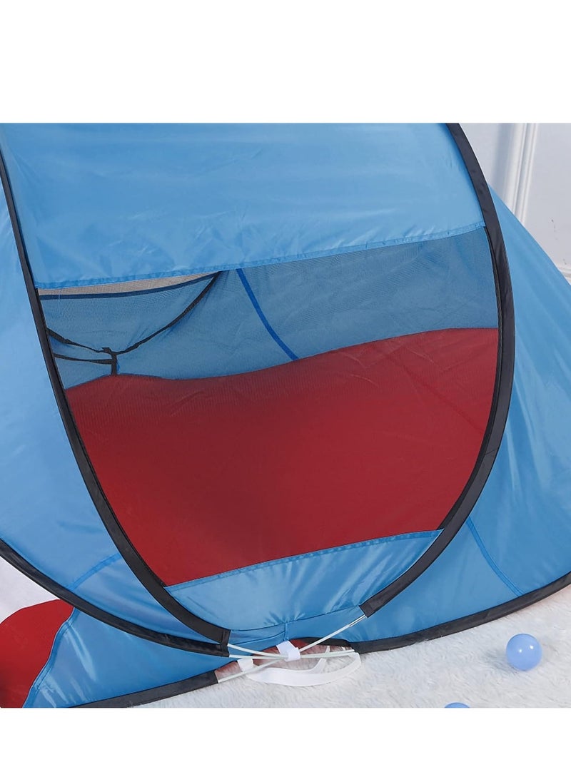 Kids Play Tent Foldable Shark Shaped Pop up Tent, Collapsible Tent Playhouse for Boys Girls, Indoor Outdoor Activity Center, Suitable for Beach Park Camping Party